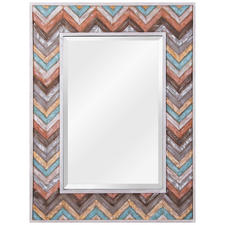 Image 1 Varaluz Casa Jemma Pastel Chevron 30" x 40" Wall Mirror