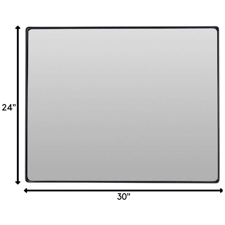 Image 7 Varaluz Casa Jonah Black 30" x 24" Rectangular Wall Mirror more views