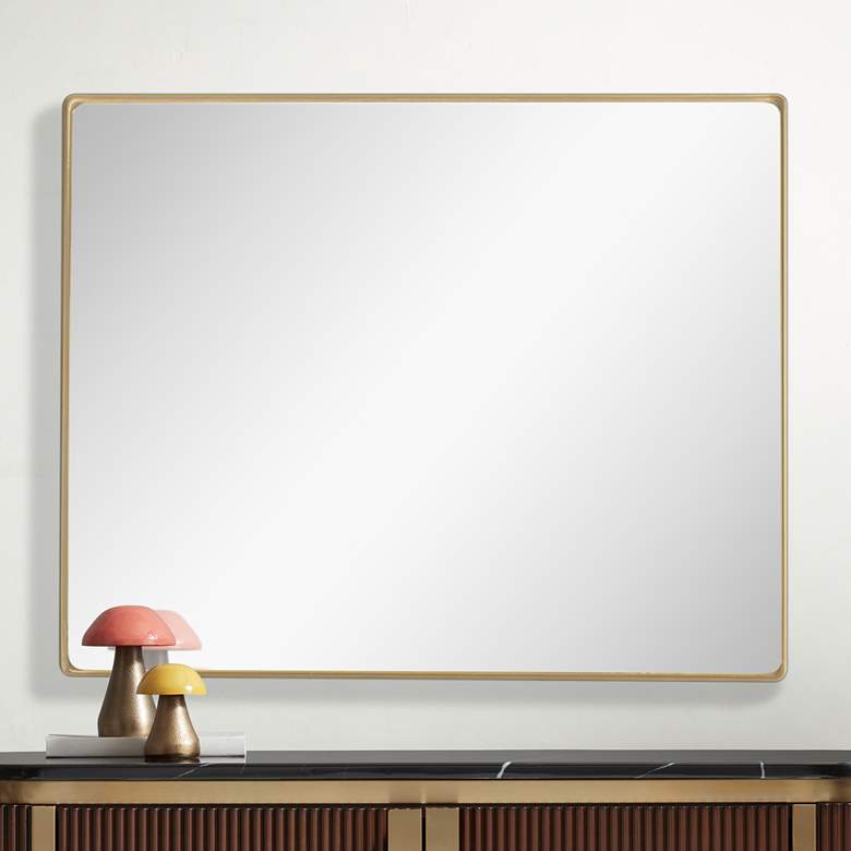 Image 1 Varaluz Casa Jonah Gold 30" x 24" Wall Mirror
