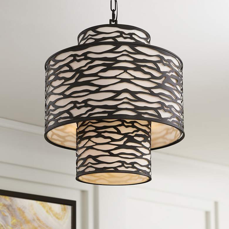 Image 1 Varaluz Casa Kato 18 3/4" Wide Carbon Black Pendant Light