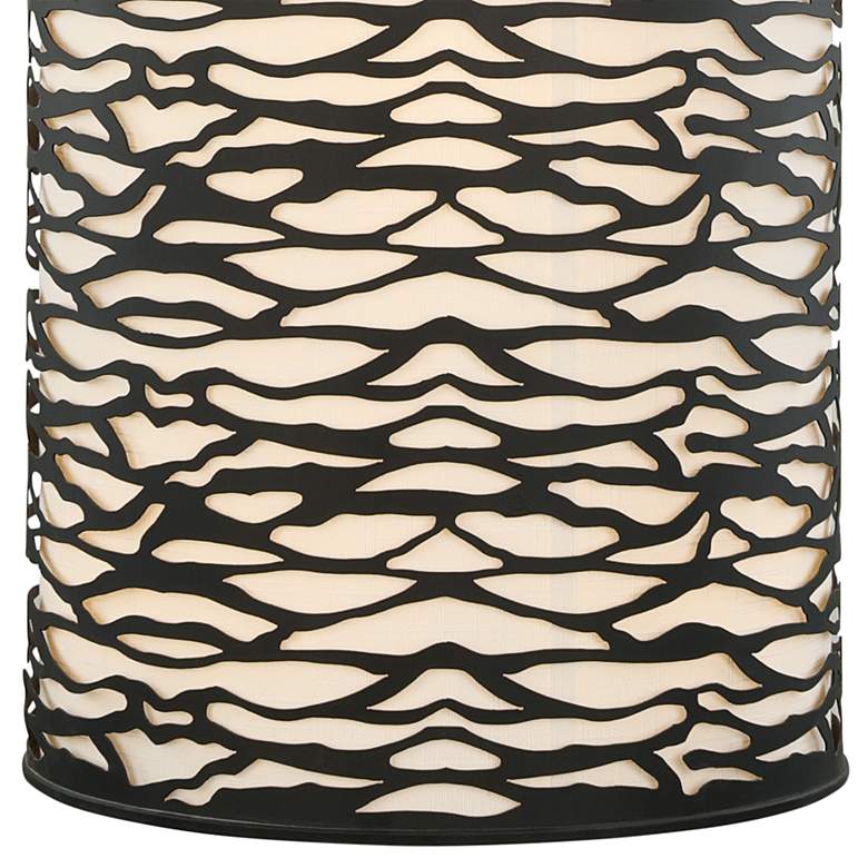 Image 2 Varaluz Casa Kato 18" Wide Carbon Black Drum Pendant Light more views