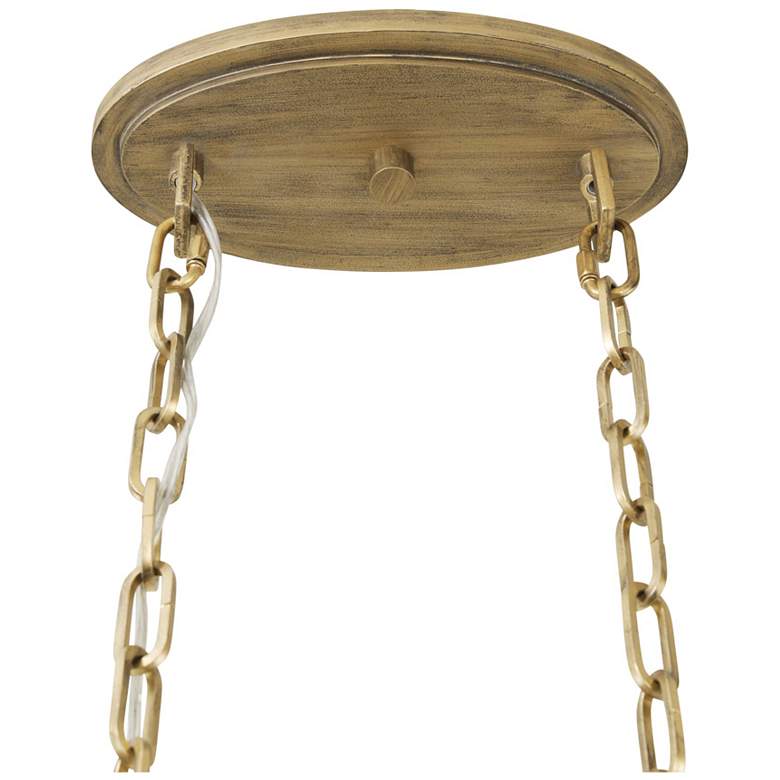 Image 4 Varaluz Casa Kato 36" Wide Havana Gold 6-Light Oval Pendant more views