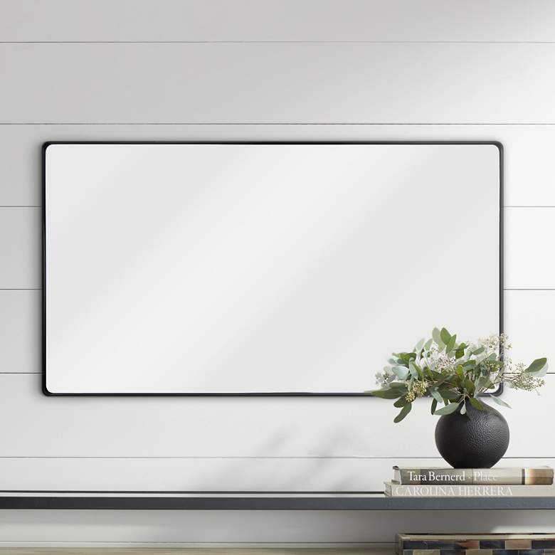 Image 1 Varaluz Casa Kye Blk 22" x 40" Rectangular Wall Mirror