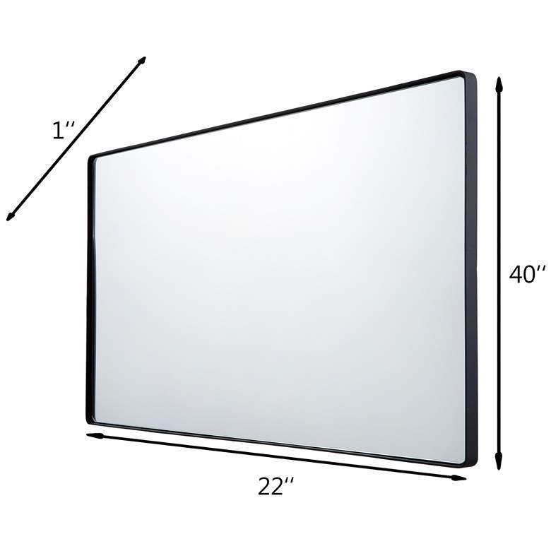 Image 5 Varaluz Casa Kye Blk 22" x 40" Rectangular Wall Mirror more views