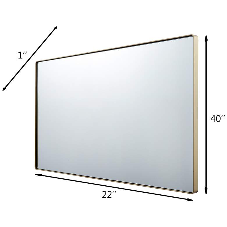 Image 4 Varaluz Casa Kye Gold 22" x 40" Rectangular Wall Mirror more views