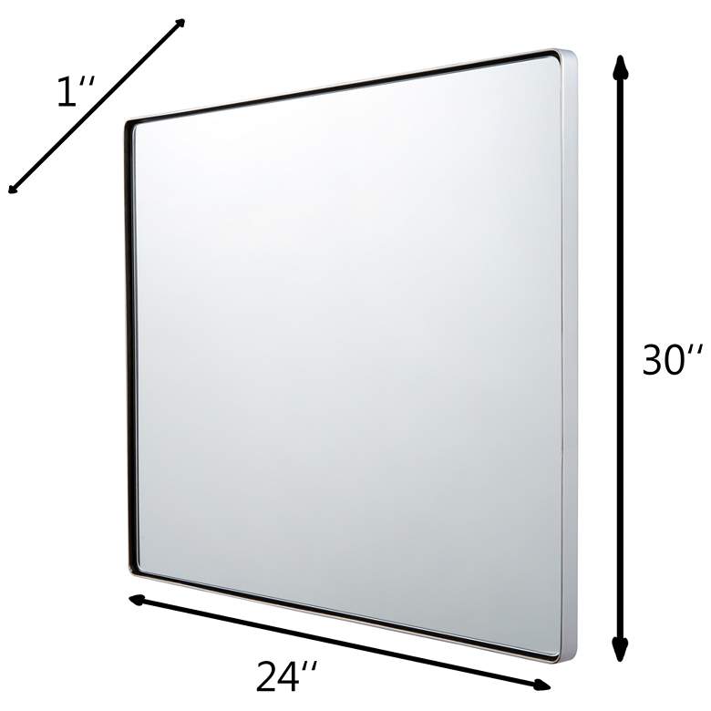 Image 6 Varaluz Casa Kye Polished Nickel 30" x 24" Wall Mirror more views