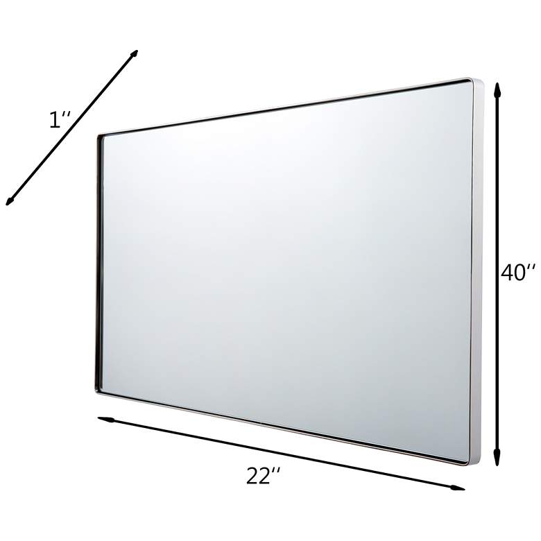 Image 6 Varaluz Casa Kye Polished Nickel 40" x 22" Wall Mirror more views