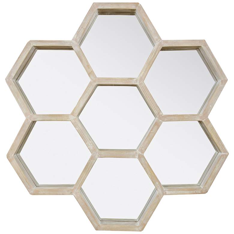 Image 1 Varaluz Casa Levitt Gray 28 inch x 27 inch Honeycomb Wall Mirror