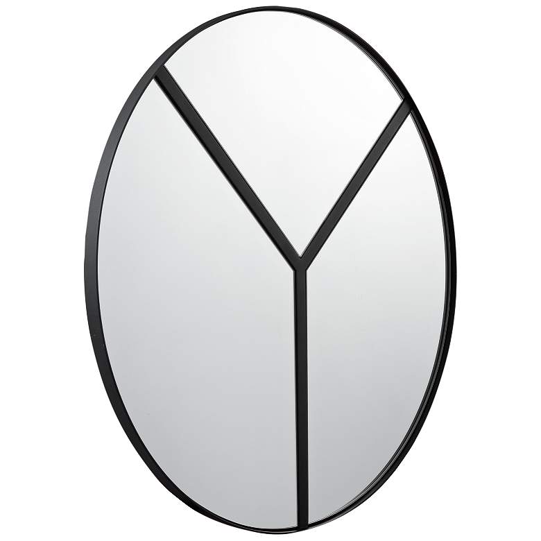 Image 1 Varaluz Casa Lyra Black 30" Round Accent Wall Mirror
