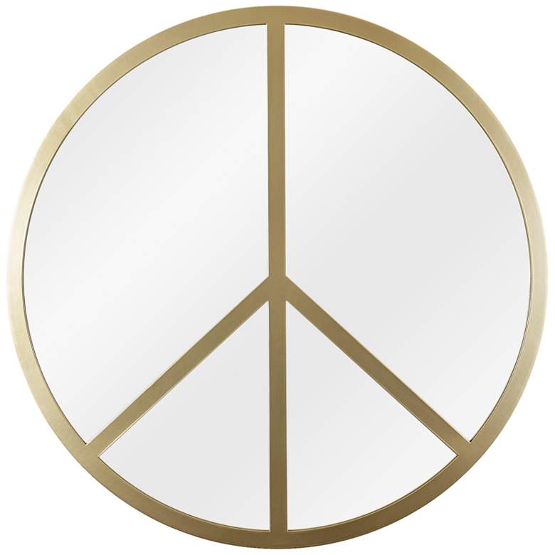 Image 1 Varaluz Casa Paz Gold 30" Round Wall Mirror
