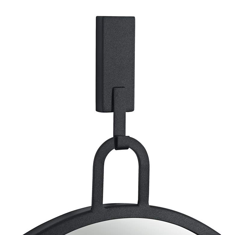 Image 5 Varaluz Casa Stopwatch Black 22 1/4" x 33 1/4" Oval Wall Mirror more views