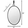 Varaluz Casa Stopwatch Black 22 1/4" x 33 1/4" Oval Wall Mirror