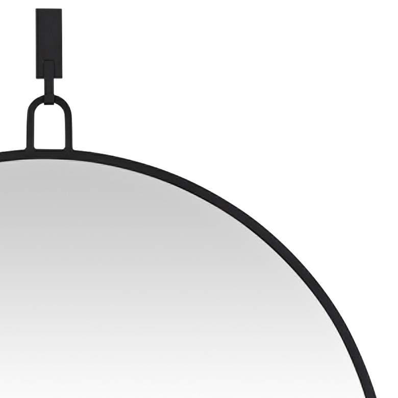 Image 2 Varaluz Casa Stopwatch Black 40" Round Oversized Wall Mirror more views