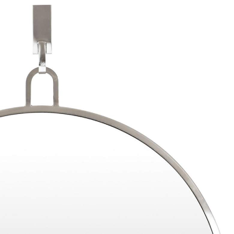 Image 3 Varaluz Casa Stopwatch Brushed Nickel 30" Round Wall Mirror more views