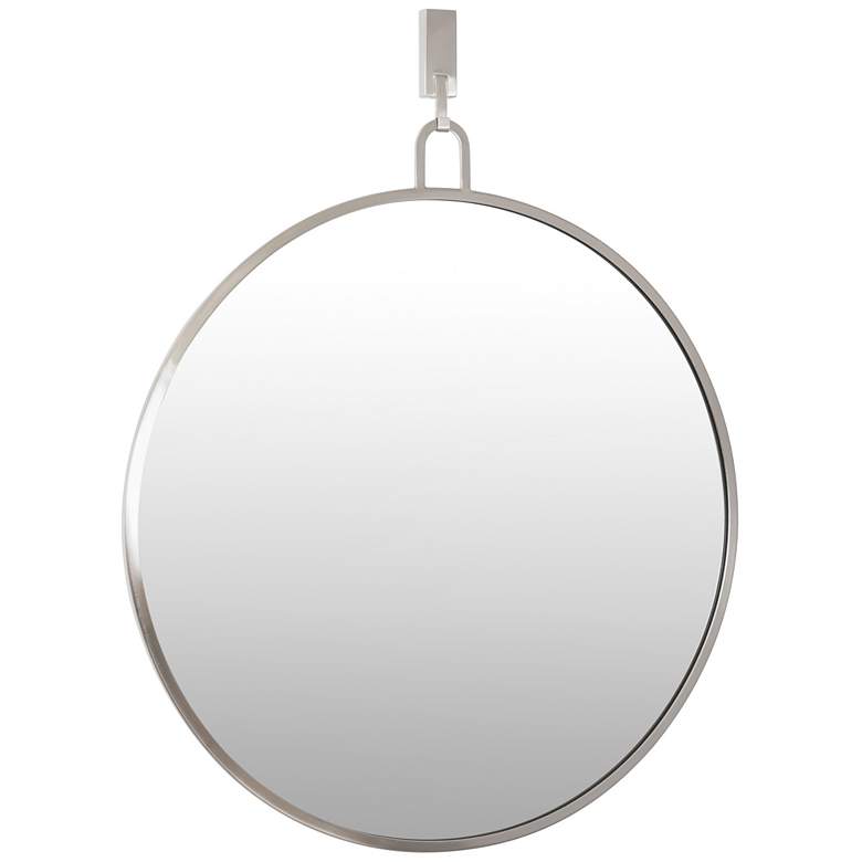Image 5 Varaluz Casa Stopwatch Brushed Nickel 30" Round Wall Mirror more views