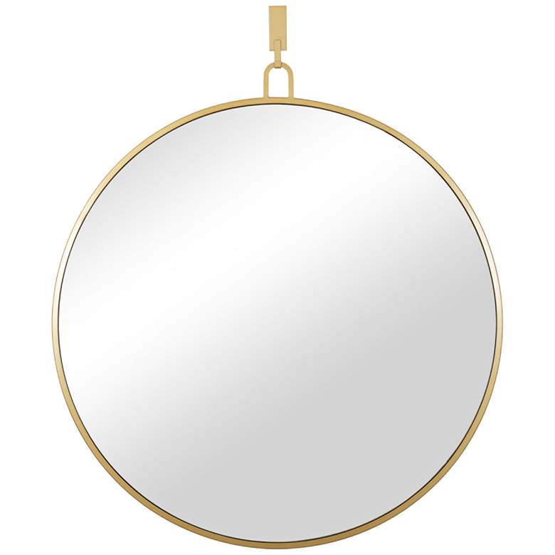 Image 1 Varaluz Casa Stopwatch Gold 40" Round Oversized Wall Mirror