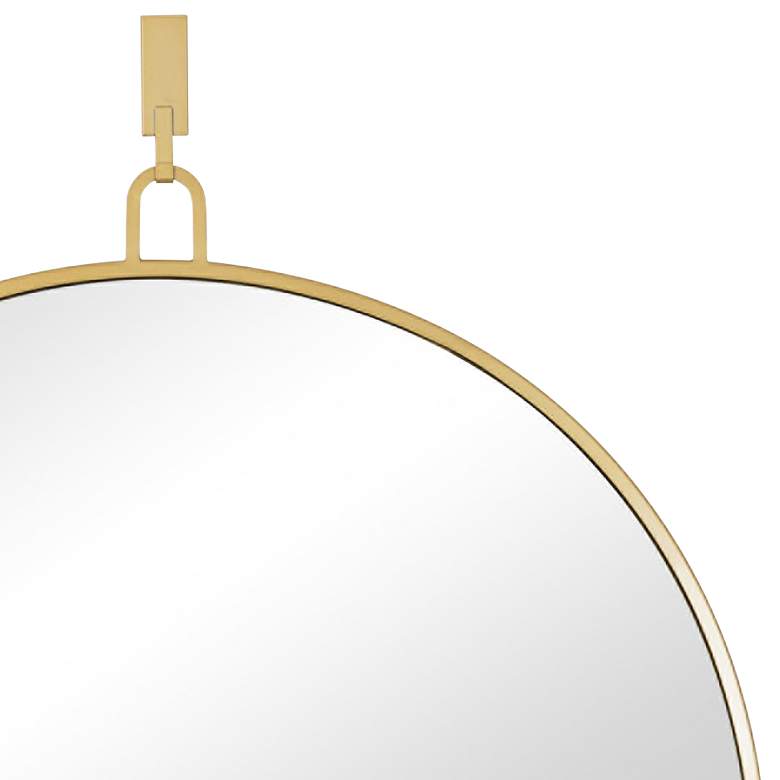 Image 2 Varaluz Casa Stopwatch Gold 40" Round Oversized Wall Mirror more views