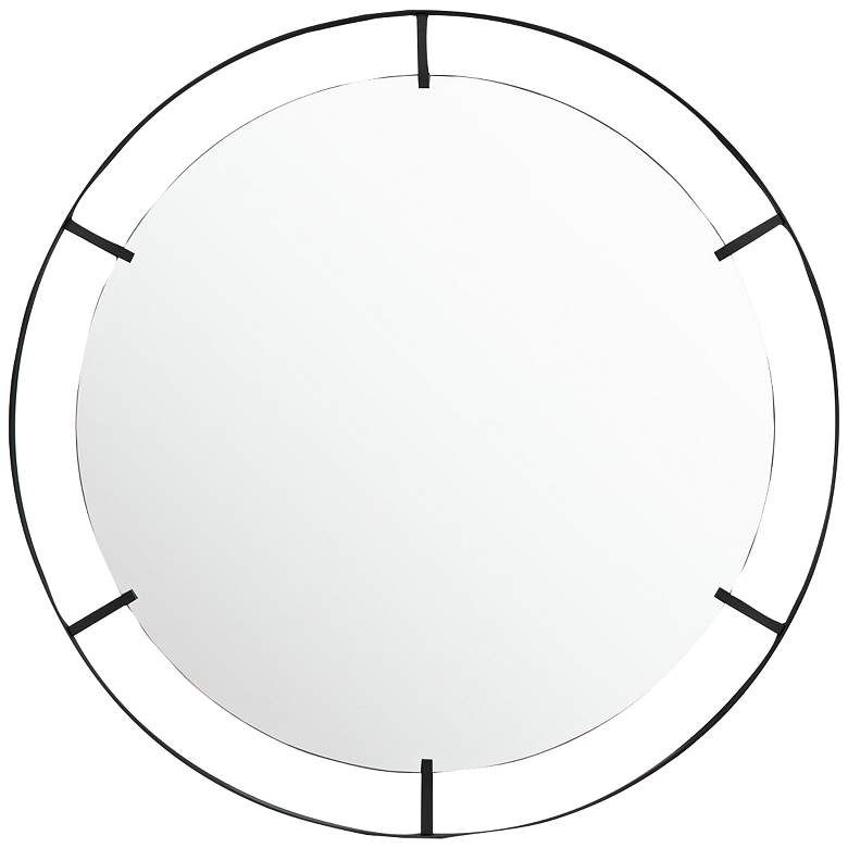 Image 1 Varaluz Casa Tabon Black 30" Round Wall Mirror
