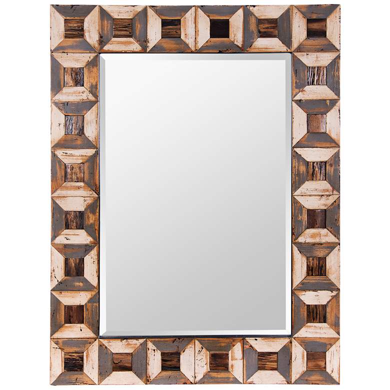 Image 1 Varaluz Casa Tiki Reclaimed Wood 30" x 40" Wall Mirror