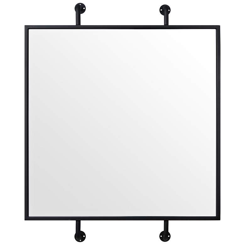 Image 1 Varaluz Casa Tycho Black 33 inch x 32 3/4 inch Wall Mirror