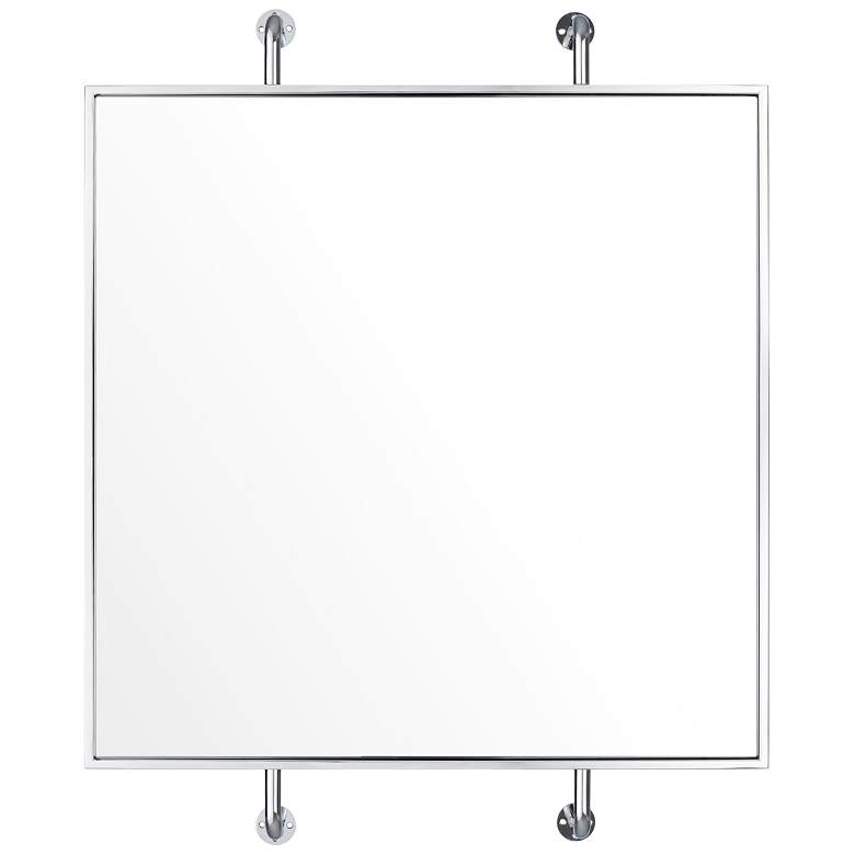 Image 1 Varaluz Casa Tycho Polished Nickel 33 inchx32 inch Wall Mirror