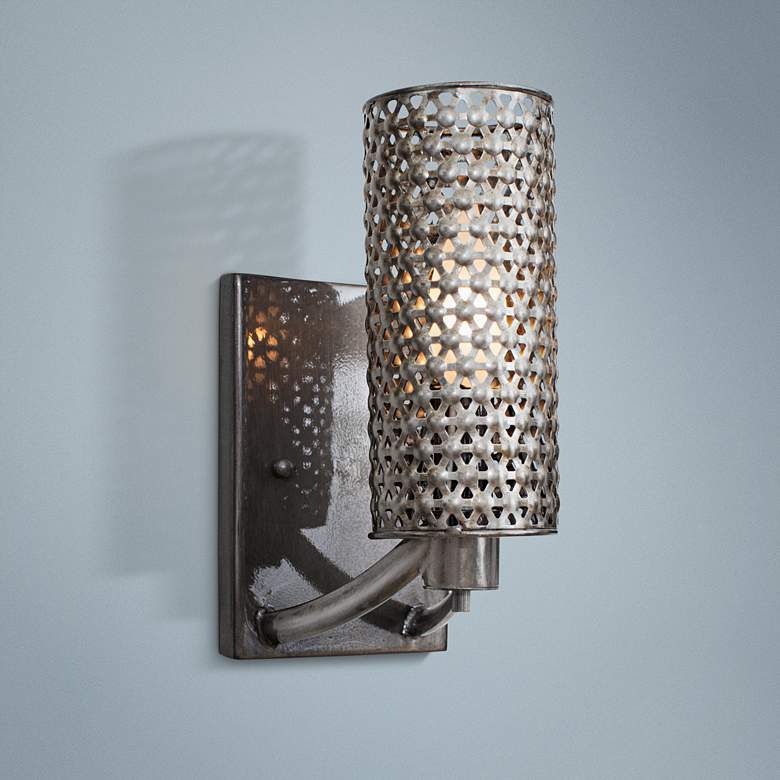 Image 1 Varaluz Casablanca 9 1/2" High Recycled Steel Wall Sconce
