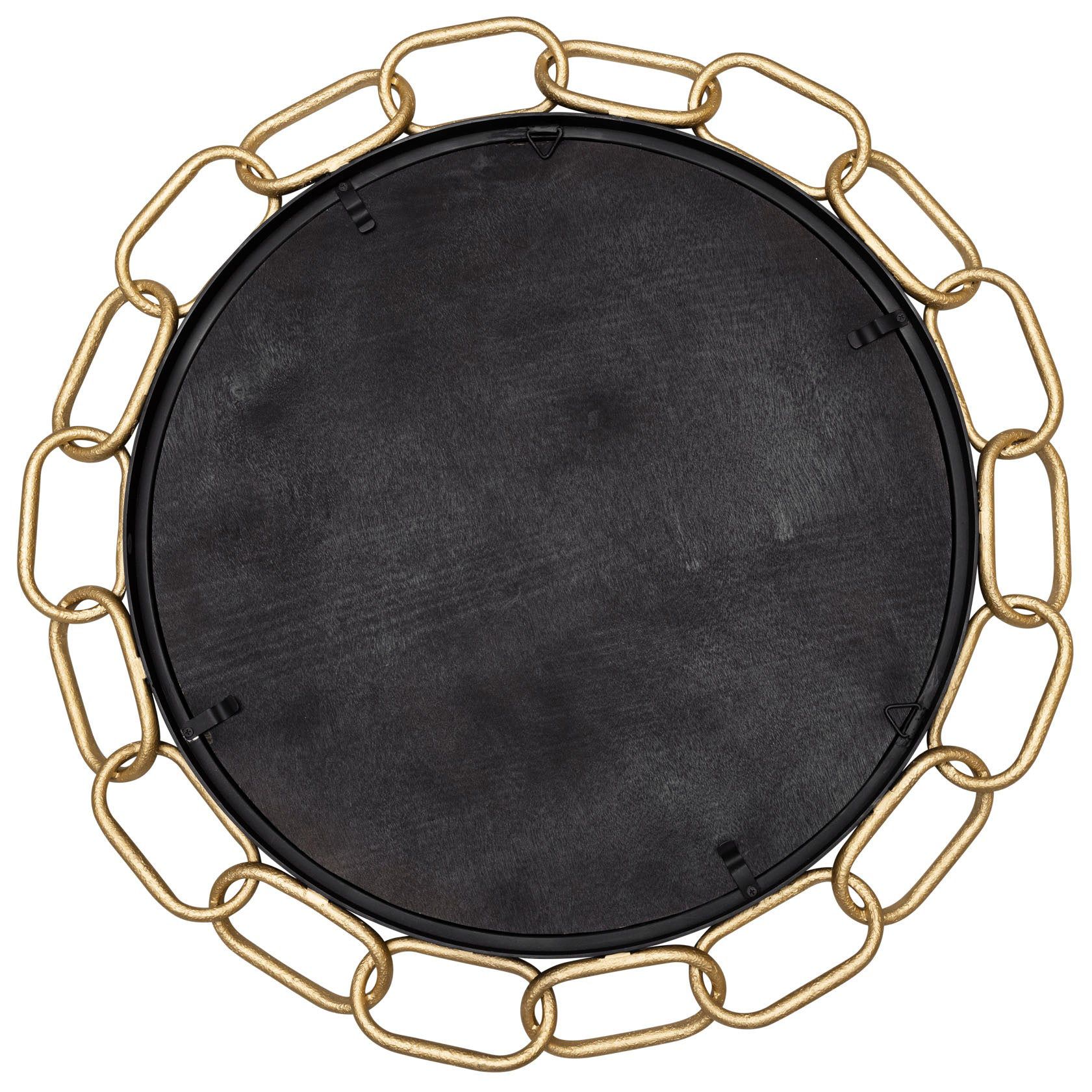 Image 4 Varaluz Chains of Love Matte Black and Gold 30" Round Wall Mirror more views