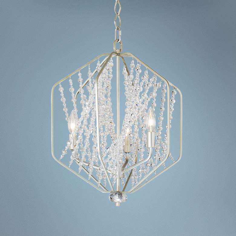 Image 1 Varaluz Chelsea 17" Wide Silverado and Crystal Pendant
