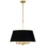 1_Varaluz Coco 24"W French Gold and Black 6-Light Drum Pendant