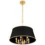 2_Varaluz Coco 24"W French Gold and Black 6-Light Drum Pendant more views
