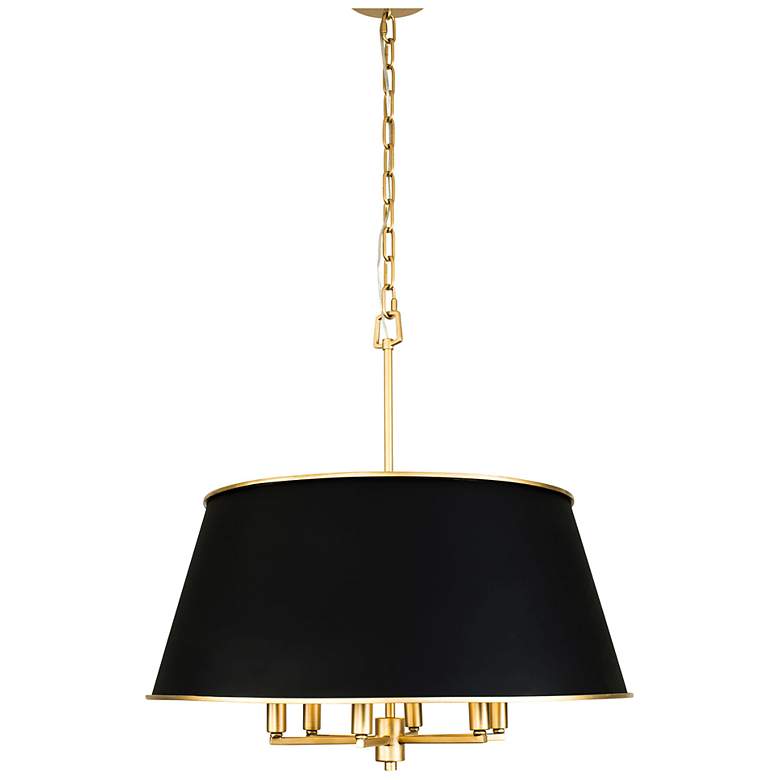 Image 3 Varaluz Coco 24"W French Gold and Black 6-Light Drum Pendant more views