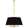 3_Varaluz Coco 24"W French Gold and Black 6-Light Drum Pendant more views