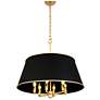 4_Varaluz Coco 24"W French Gold and Black 6-Light Drum Pendant more views