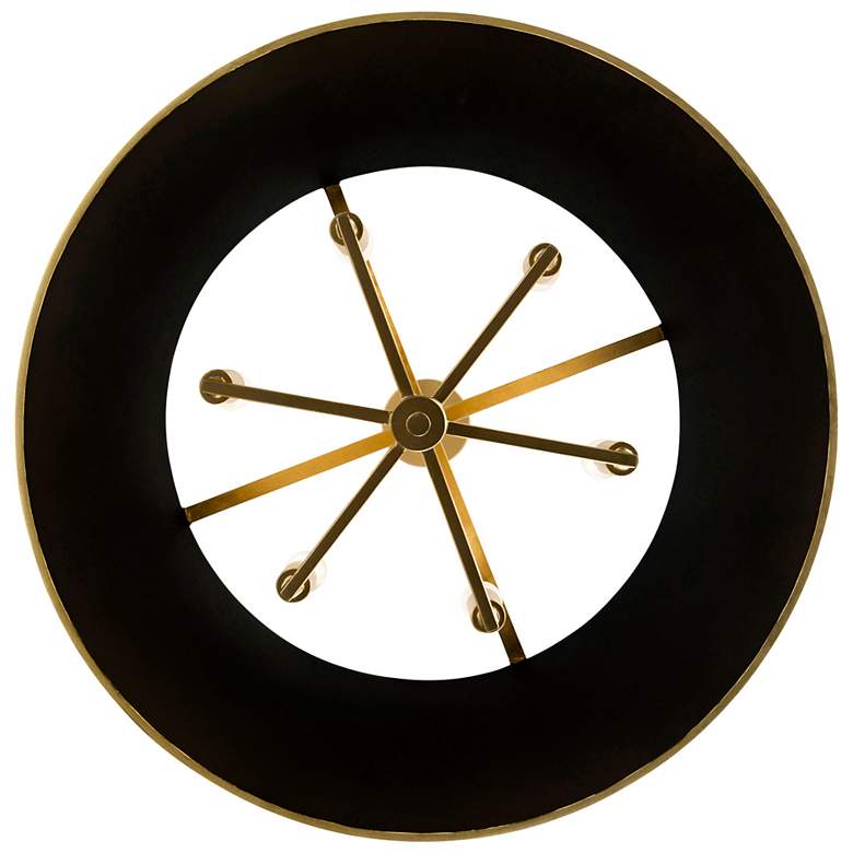 Image 5 Varaluz Coco 24"W French Gold and Black 6-Light Drum Pendant more views