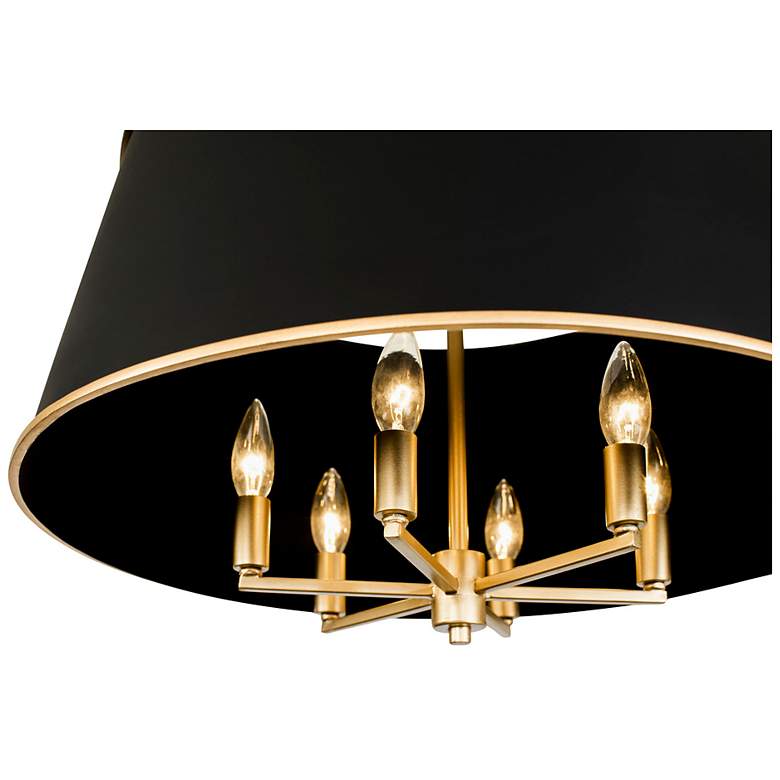 Image 6 Varaluz Coco 24"W French Gold and Black 6-Light Drum Pendant more views