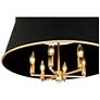 6_Varaluz Coco 24"W French Gold and Black 6-Light Drum Pendant more views
