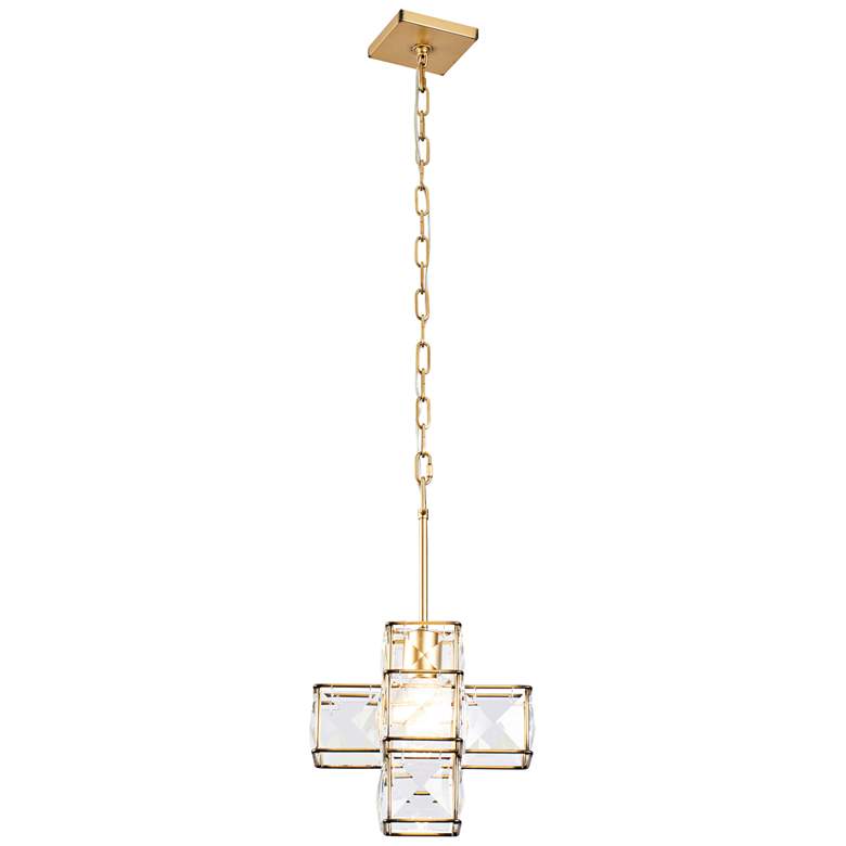 Image 4 Varaluz Cubic 12"W Calypso Gold and Crystal Mini Pendant more views