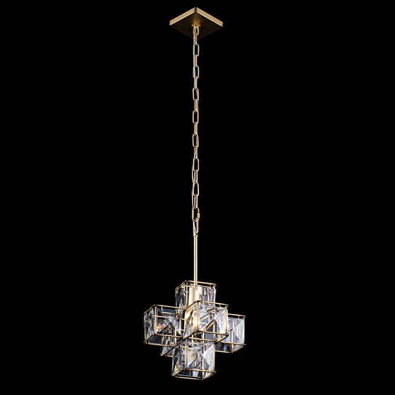 Image 5 Varaluz Cubic 12"W Calypso Gold and Crystal Mini Pendant more views