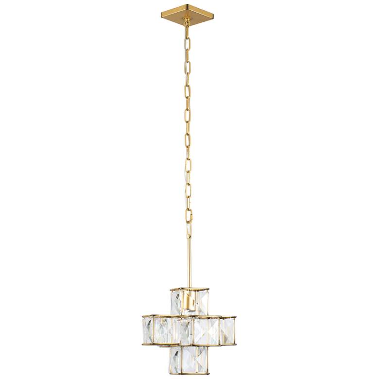 Image 7 Varaluz Cubic 12"W Calypso Gold and Crystal Mini Pendant more views
