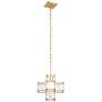 Varaluz Cubic 12"W Calypso Gold and Crystal Mini Pendant