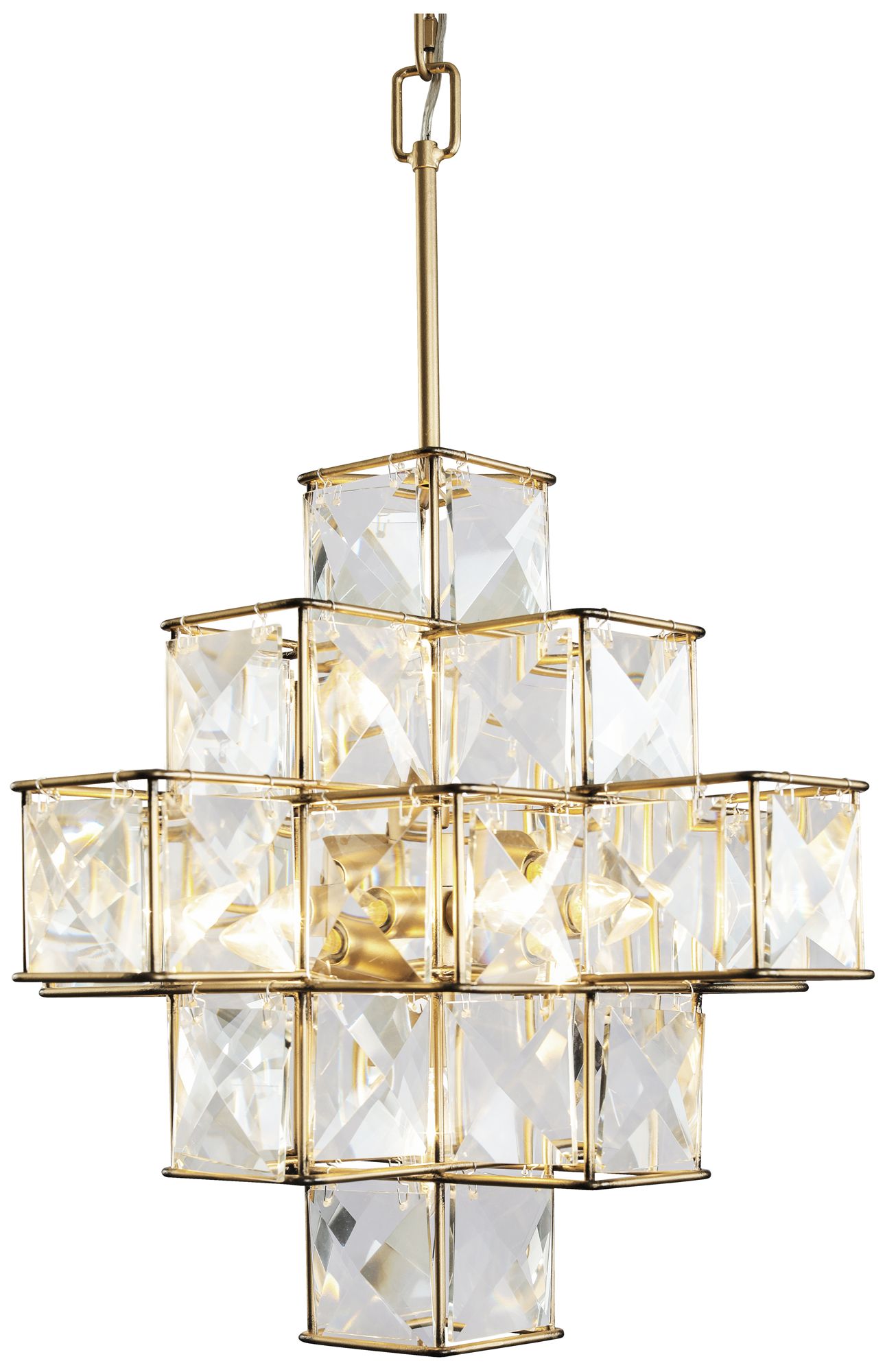 Varaluz Cubic 18 1/2" Wide Calypso Gold Chandelier