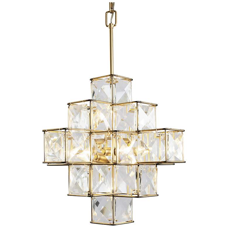 Image 1 Varaluz Cubic 18 1/2" Wide Calypso Gold Chandelier