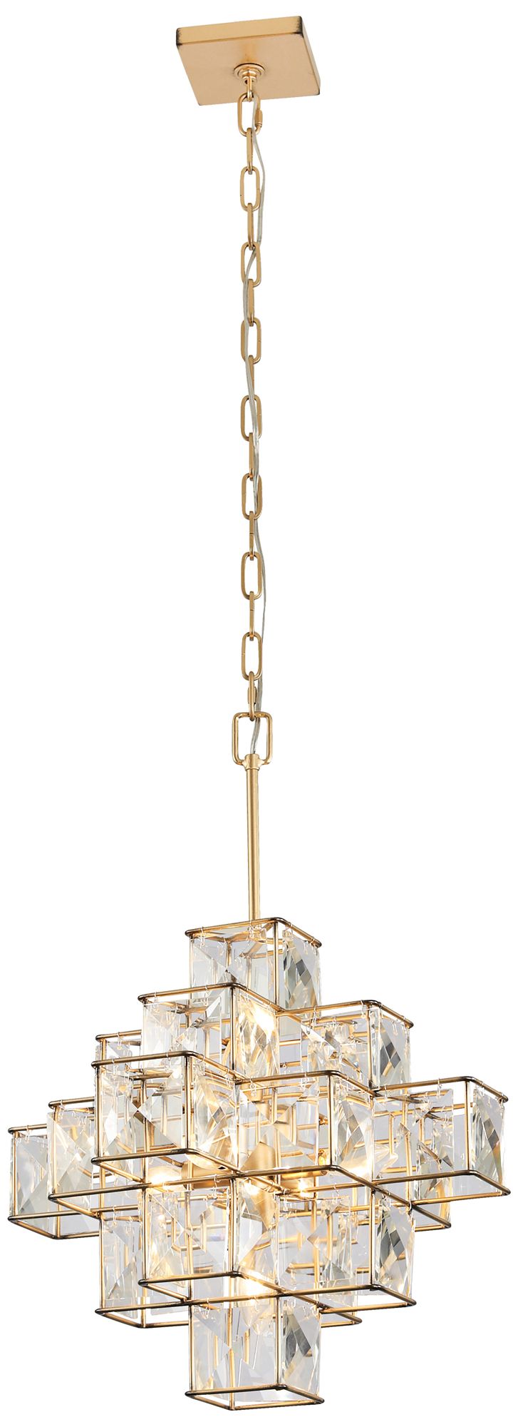 Image 2 Varaluz Cubic 18 1/2" Wide Calypso Gold Chandelier more views