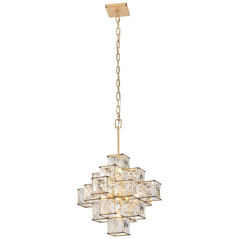 Image 2 Varaluz Cubic 18 1/2" Wide Calypso Gold Chandelier more views