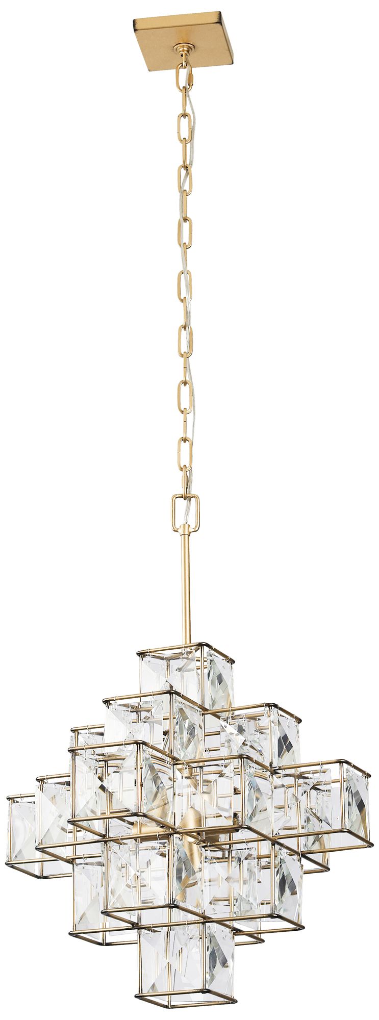 Image 3 Varaluz Cubic 18 1/2" Wide Calypso Gold Chandelier more views