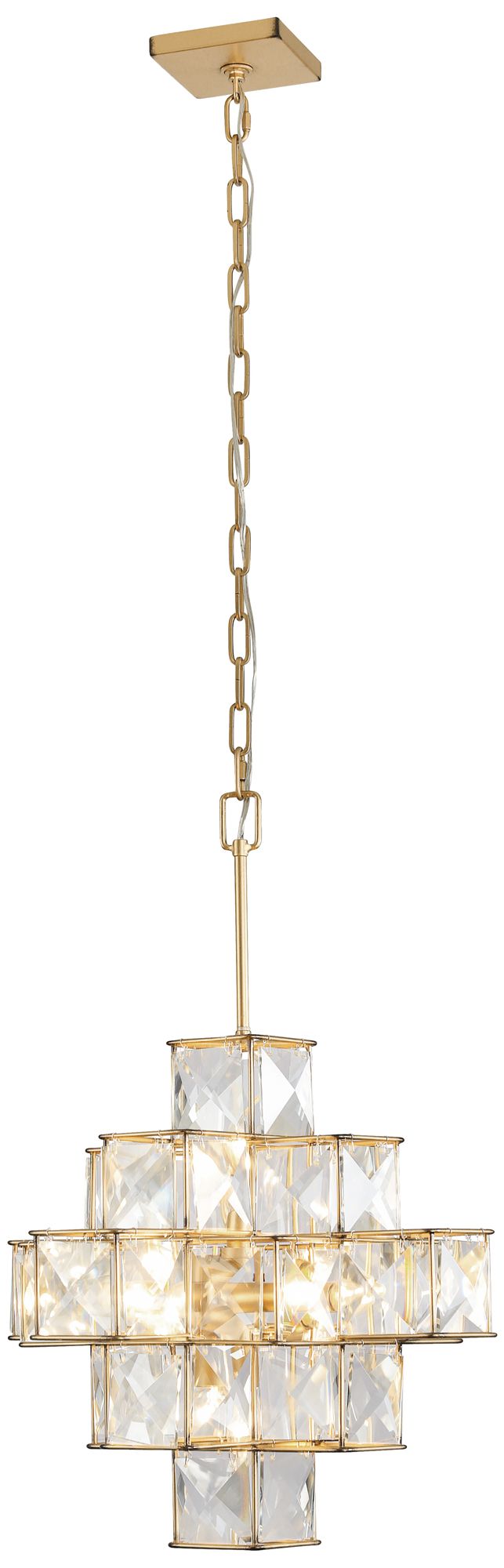 Varaluz Cubic 18 1/2" Wide Calypso Gold Chandelier