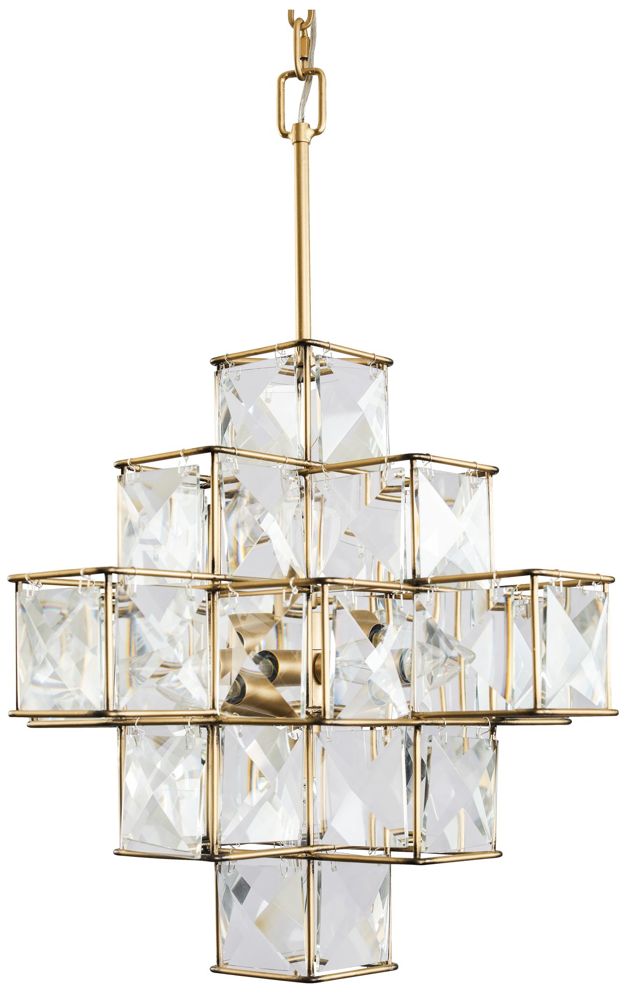 Varaluz Cubic 18 1/2" Wide Calypso Gold Chandelier