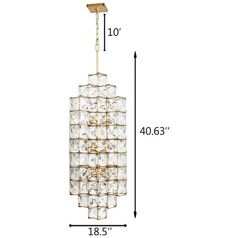 Image 4 Varaluz Cubic 18 1/2"W Calypso Gold w/ Crystal Foyer Pendant more views