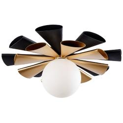 Varaluz Daphne 24" Wide Matte Black and French Gold Ceiling Light