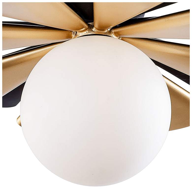 Image 3 Varaluz Daphne 24" Wide Matte Black and French Gold Ceiling Light more views